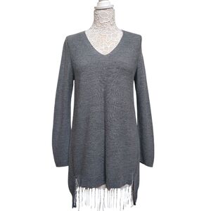 Eileen Fisher Italian 100% Merino Wool Lightweight Sweater Hi Low Tunic M